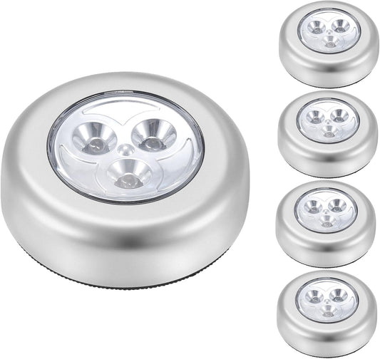 LED Battery-Powered Wireless Night Light Stick Tap Touch Lamp Stick-on Push Light for Closets, Cabinets, Counters, or Utility Rooms,Cordless Touch Light,Batteris Not Included.