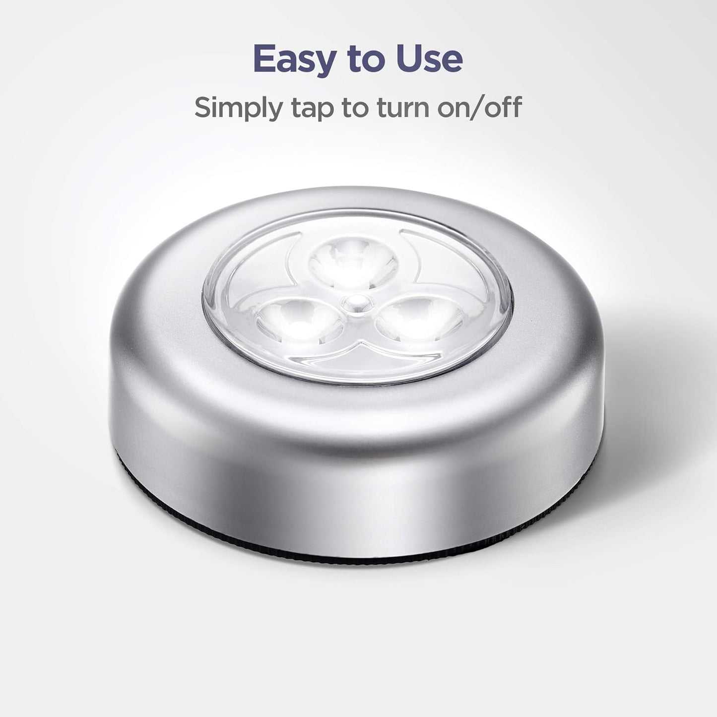 LED Battery-Powered Wireless Night Light Stick Tap Touch Lamp Stick-on Push Light for Closets, Cabinets, Counters, or Utility Rooms,Cordless Touch Light,Batteris Not Included.